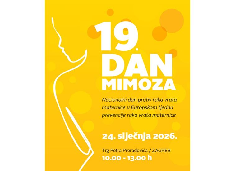Javnozdravstvena akcija Dan mimoza i Europski tjedan prevencije raka vrata maternice 2026.